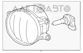 Farul anti-ceață stânga pentru Lexus ES300h ES350 13-15 pre-restilizare.