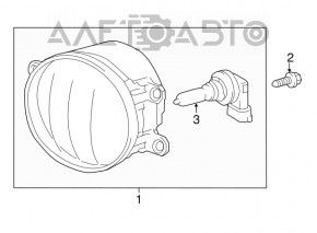 Farul de ceață stânga pentru Lexus ES300h ES350 13-15, model nou, original OEM