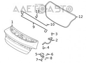 Capacul portbagajului Hyundai Sonata 20-