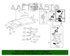 Iluminare frontală cu control al capacului pentru Lexus RX300 RX330 RX350 RX400h 04-09 gri