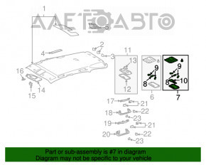 Plafonul de iluminare frontal pentru Lexus RX330 RX350 04-09, bej, sub geamul de vizitare