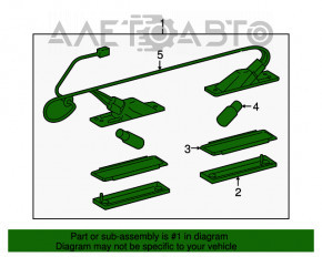 Iluminarea numărului de pe ușa portbagajului Toyota Sequoia 08-16 stânga+dreapta