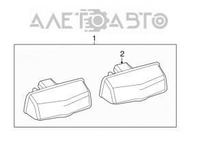 Подсветка номера двери багажника левая Lexus NX200t NX300 NX300h 15-21