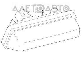 Iluminarea numărului capacului portbagajului dreapta Lexus ES300h ES350 13-18 nou OEM original