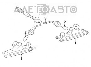 Подсветка номера заднего бампера правая Toyota Avalon 05-12
