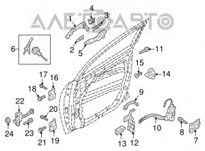 Inchidere portiera fata stanga Hyundai Tucson 16-20 noua originala OEM