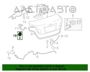 Plafonul de iluminare a portbagajului pentru Toyota Camry v50 12-14 SUA