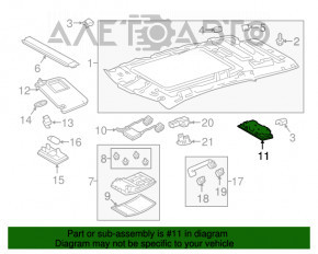 Plafonul de iluminare din spate pentru Lexus RX350 RX450h 16-22, gri