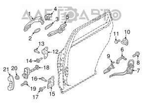 Inchidere portiera spate stanga Kia Sorento 16-20 nou original OEM