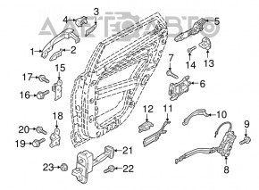 Inchidere portiera spate stanga Hyundai Tucson 16-20 nou original OEM