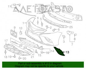 Grila bara dreapta Toyota Camry v70 21- SE\XSE fără PTF