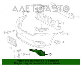 Rama fara dreapta pentru Toyota Highlander 11-13