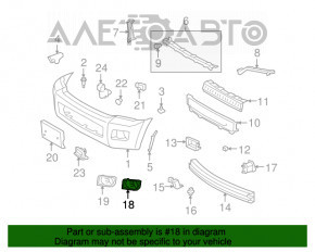 Grila bara dreapta Toyota Sequoia 08-16 sub faruri de ceata noua OEM originală