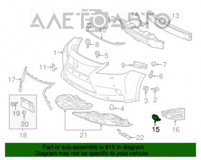 Обрамление птф правое Lexus ES300h ES350 13-15 дорест хром OEM