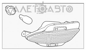 Lampa spate stânga a bara de protecție pentru Lexus RX350 RX450h 10-15, nou, original OEM.