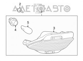 Lampa spate stânga a bumperului pentru Lexus RX350 RX450h 10-15