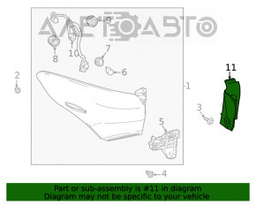 Capacul farului exterior aripa dreapta Toyota Highlander 20-