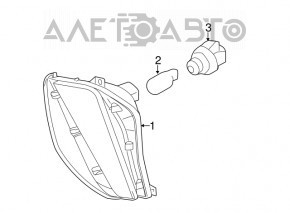 Semnalizator dreapta Toyota Prius V 12-14 pre-restilizare, nisip