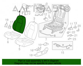 Scaun șofer Honda CRV 17-22 fără airbag, manual, material textil negru, nevoie de curățare