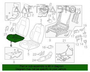 Водительское сидение Honda CRV 17-22 с airbag, электро, кожа серое