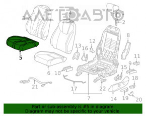 Scaun șofer Honda Insight 19-22 fără airbag, manual, material textil, negru, de curățat chimic.