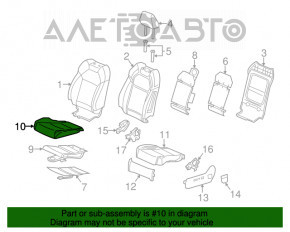 Водительское сидение Acura MDX 16-20 с airbag, электро, кожа черн