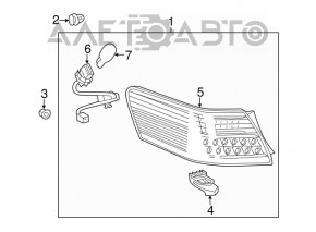 Lampa exterioară aripă dreapta Toyota Camry v40 10-11 hibrid