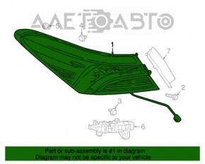 Lampa exterioară aripă dreaptă Toyota Camry v70 18- LED