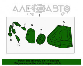 Lanterna exterioară aripă dreapta Lexus RX300 RX330 04-06