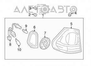 Lanterna exterioară aripă dreapta Lexus RX300 RX330 04-06