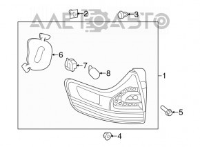 Lampa exterioară aripă dreapta Toyota Sienna 11-14