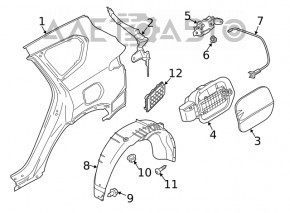 Blocare capac rezervor combustibil Hyundai Santa FE 19- OEM nou KOR