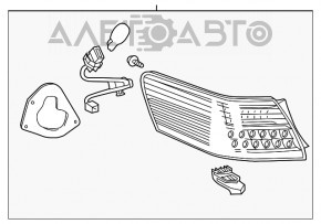 Lampa exterioară aripă stângă Toyota Camry v45 10-11