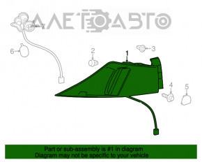 Lampa exterioară aripă stângă Lexus IS 14-16 pre-restilizare