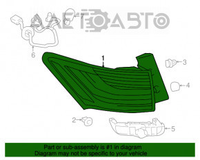 Lanterna exterioară aripă stângă Lexus CT200h 14-17 restilizată