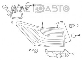 Lanterna exterioară aripă stângă Lexus CT200h 14-17 restilizată