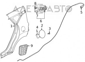 Ручка открывания лючка бензобака Hyundai Tucson 16-21