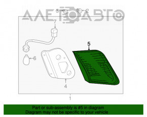 Lampa interioară pentru capacul portbagajului dreapta Toyota Camry v40 10-11 hibrid.