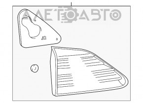 Фонарь внутренний крышка багажника правый Lexus RX450h 10-12 дорест, скол