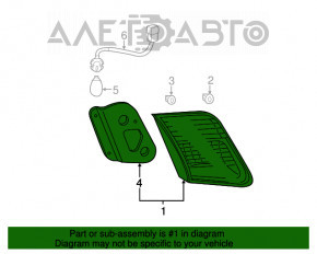 Lampa interioară pentru capacul portbagajului stânga Toyota Camry v40 10-11 hibrid.