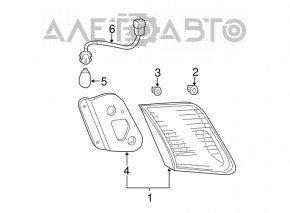 Lampa interioară pentru capacul portbagajului stânga Toyota Camry v40 10-11 hibrid.