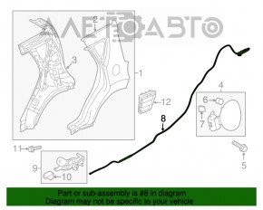 Cablu capac rezervor Kia Soul 14-19