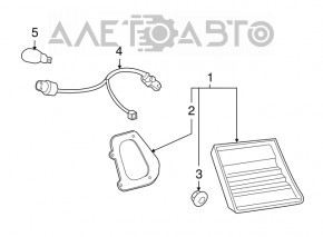 Lampa interioară pentru capacul portbagajului stânga Lexus LS460 LS600h 07-09 pre-restilizare