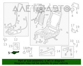 Ventilatorul de suflare a scaunelor din față stânga pentru Acura MDX 14-15 este rupt