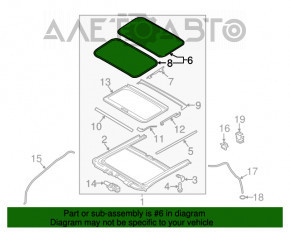 Geamul portierei Kia Forte 4d 14-18