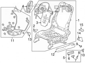 Controlul scaunului șoferului Honda Accord 13-