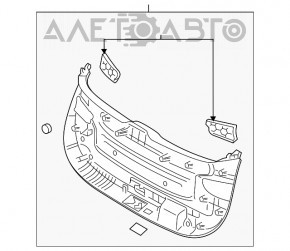 Capacul portbagajului inferior al usii Hyundai Santa FE 19-20 negru zgâriat, uzat