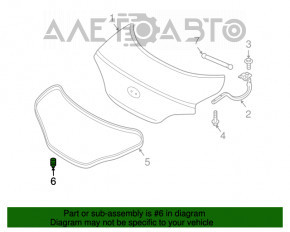 Отбойник капота Hyundai Sonata 15-19