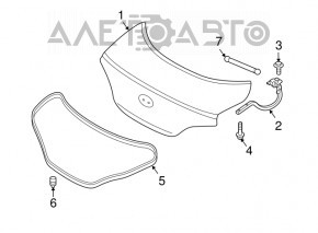 Bara de protecție a capotei Hyundai Sonata 15-19