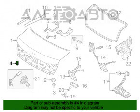 Bara de capota stanga Hyundai Elantra AD 17-20